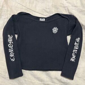 Chrome Hearts vintage t-shirt top, black, sword print